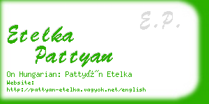 etelka pattyan business card